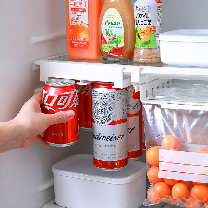 Refrigerator hanging shelf creative new space saving pop-top can storage beverage coke beer storage rack