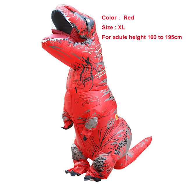 Unique Adult T-REX Inflatable Costume Christmas Cosplay Dinosaur Animal Jumpsuit Halloween Costume for Women Men