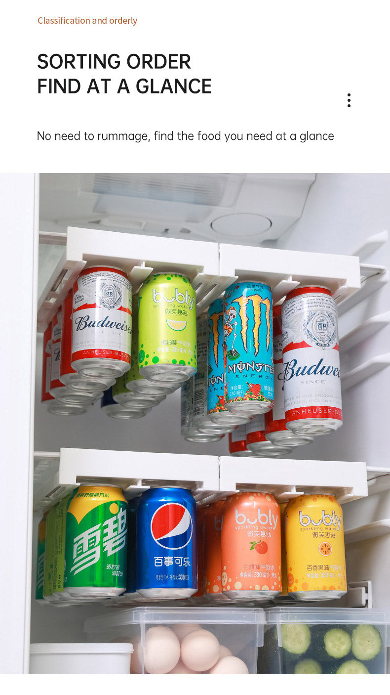 Refrigerator hanging shelf creative new space saving pop-top can storage beverage coke beer storage rack