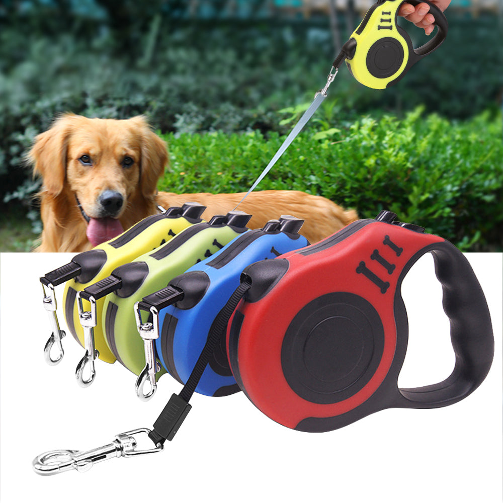 3/5M Durable Dog Leash Automatic Retractable Nylon Dog Cat Lead Extending Puppy Walking Running Lead Roulette For Dogs