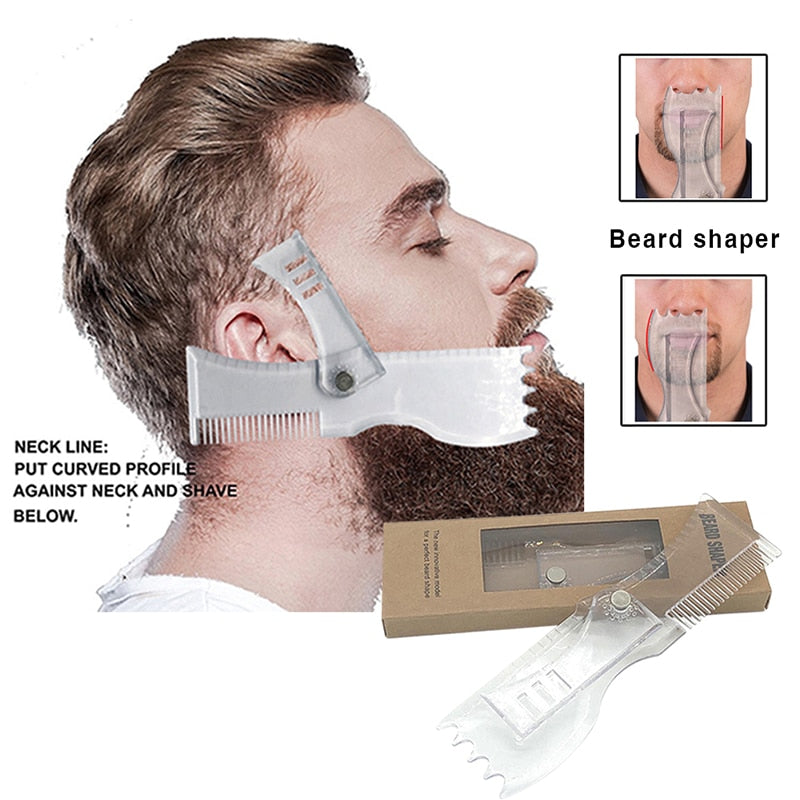 Men's Beard Shaping Tool Trimming Shaper Template Comb Styling Template Adjustable Beard Shaping & Styling Tool