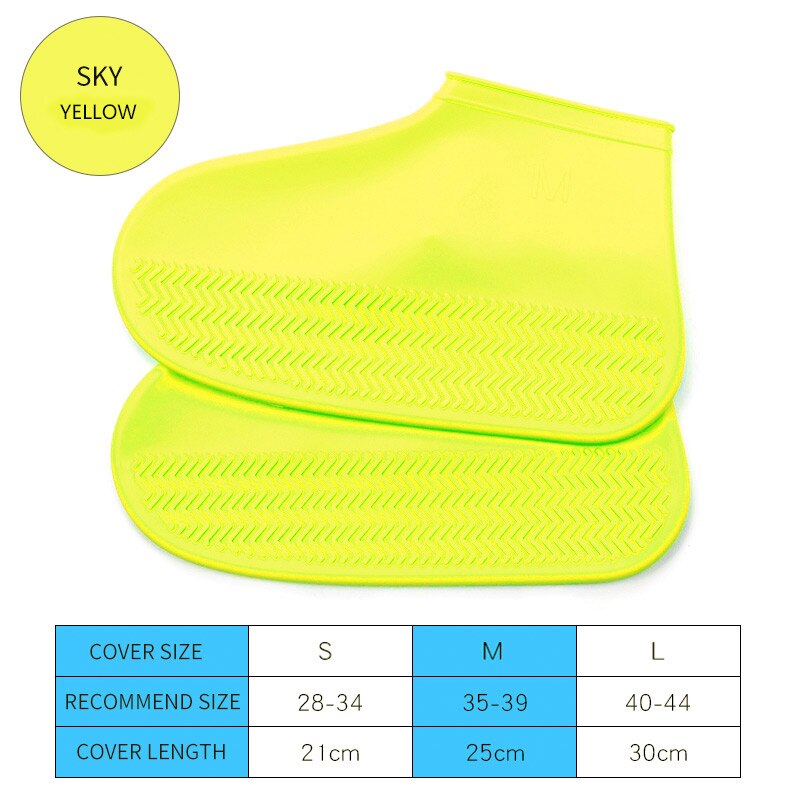 Reusable Waterproof Shoe Cover Boots Silicone Material Unisex Shoes Protectors Rain Boots for Indoor Outdoor Rainy Days Unisex