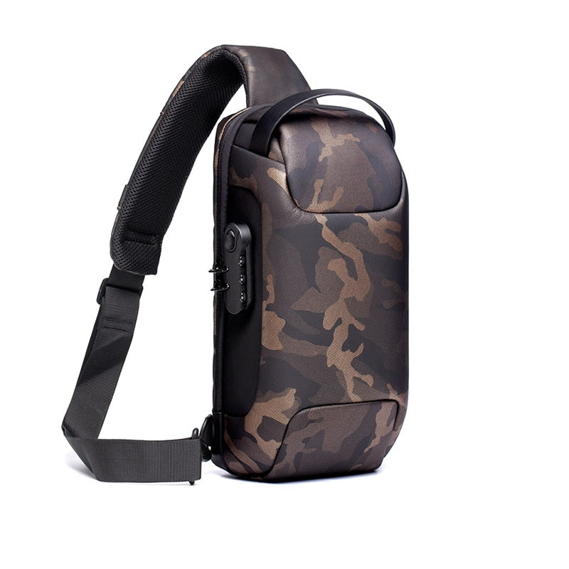 New Multifunction Crossbody Bag for Men Anti-theft Shoulder Messenger Bags Male Waterproof Short Trip Chest Bag Male Bag