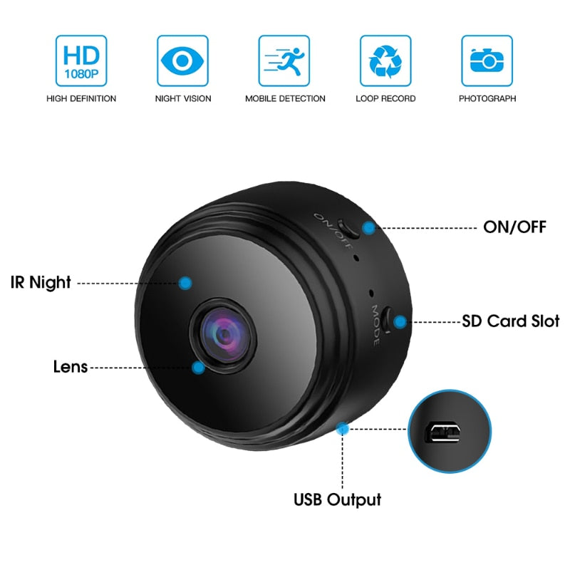 A9 Mini WiFi Camera HD 1080p Remote Wireless Voice Recorder Video Camcorder Home Security Surveillance Cameras