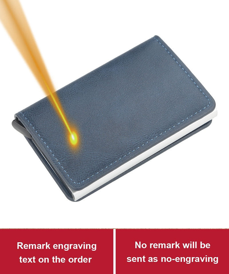 CEXIKA Anti RFID Blocking ID Credit Card Holder Case Wallet Men Business Carbon Aluminum Slim Mini Small Money Bag Wallets Purse