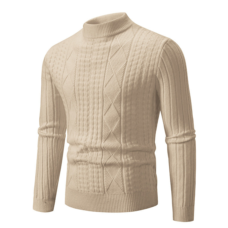 Men's Sweater Woven Casual Sweater Pullover Sweater Bottoming Shirt
